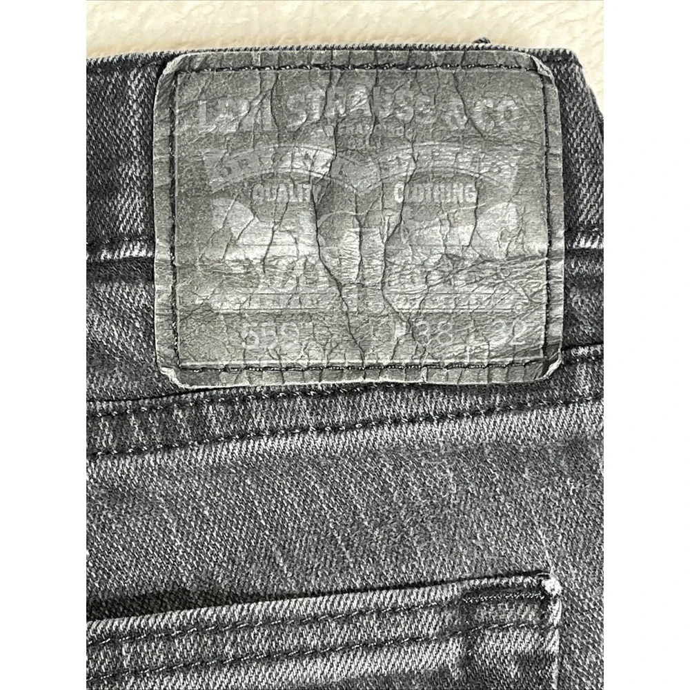 Levi 559 2 Pairs Jeans Mens 38x32 Black Straight Leg Western Red Tab Grunge EUC